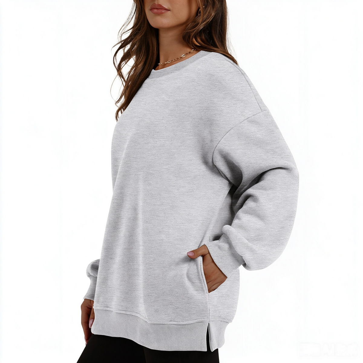 Zrall Women's long-sleeve sweatshirt with fleece lining and extra thickness